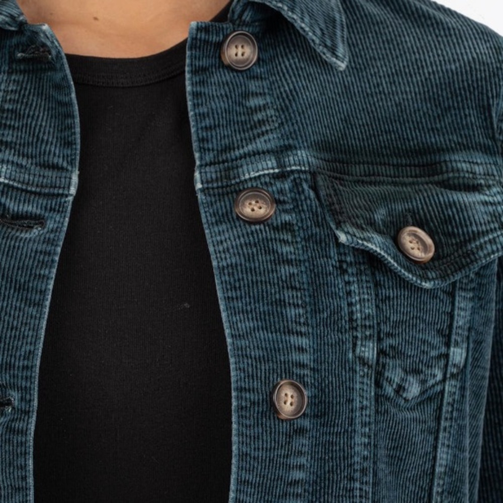 KUT from the Kloth Julie Corduroy Crop Jacket in Blue Marine Sz XS - Picture 7 of 15